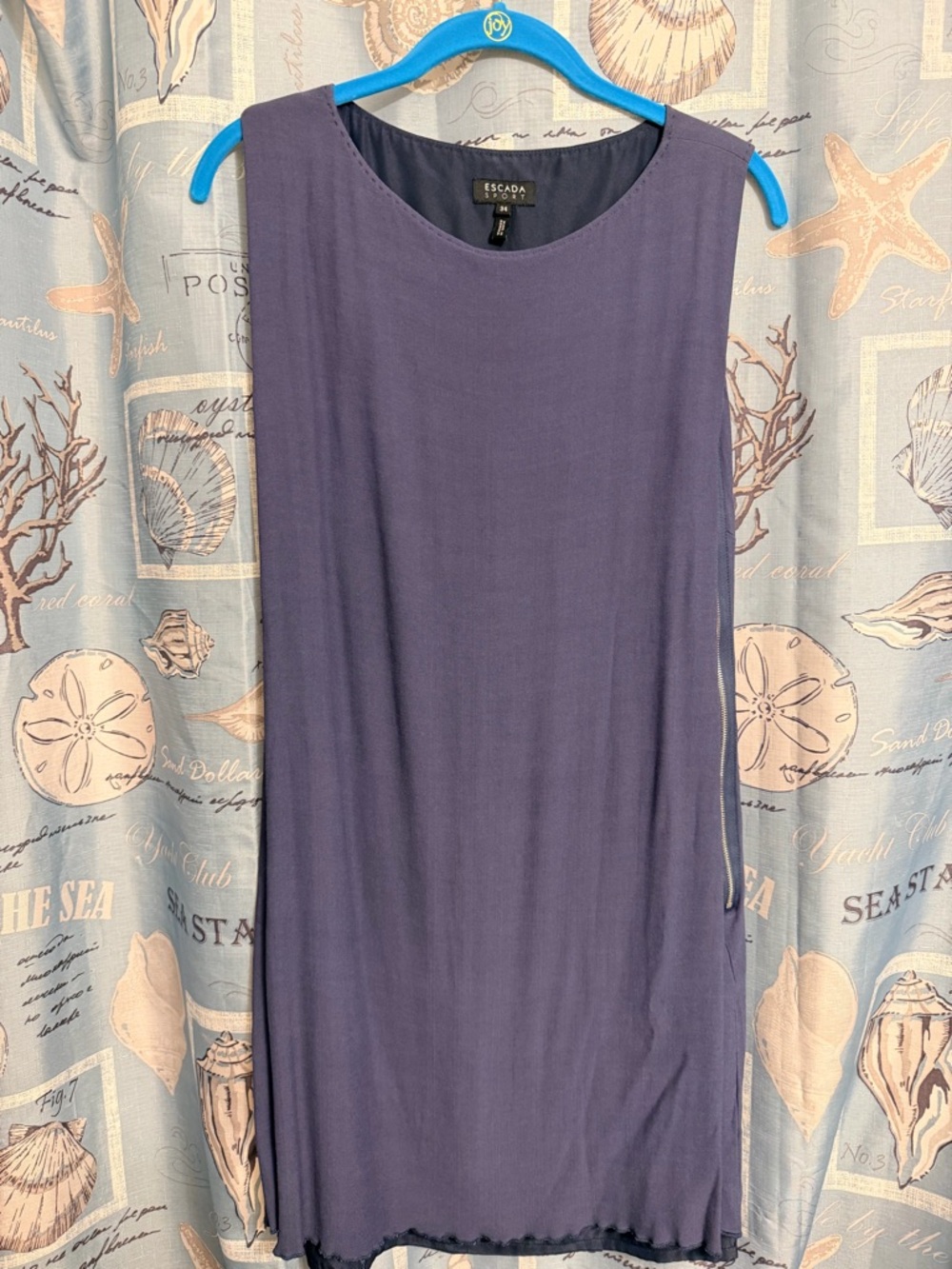Escada Sleeveless Shift Dress in Dusty Lavender